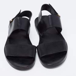 مملوكة مسبقًا Gucci Black Leather Slingback Sandals Size 40