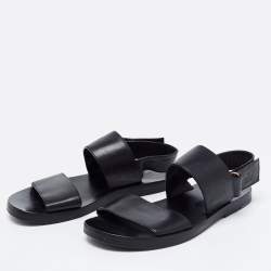 مملوكة مسبقًا Gucci Black Leather Slingback Sandals Size 40