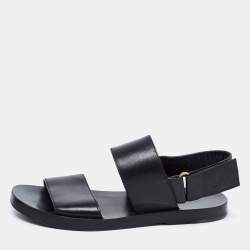 مملوكة مسبقًا Gucci Black Leather Slingback Sandals Size 40