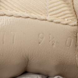 مملوكة مسبقًا Gucci Cream Leather Rhyton Lace Up Sneakers  Size 43.5