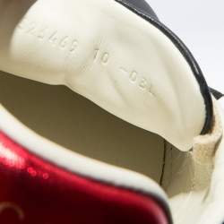 مملوكة مسبقًا حذاء رياضي غوتشي باند نيو أيس بالشعار سترتش وجلد أسود بعنق منخفض مقاس 44