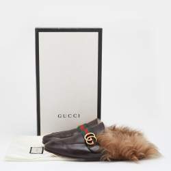 Gucci Green Velvet Princetown Horsebit Flat Mules Size 45