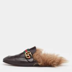 Gucci Green Velvet Princetown Horsebit Flat Mules Size 45