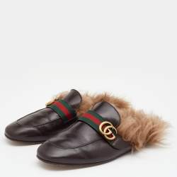 Gucci Green Velvet Princetown Horsebit Flat Mules Size 45
