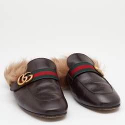 Gucci Green Velvet Princetown Horsebit Flat Mules Size 45