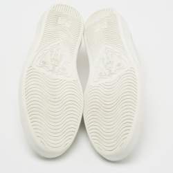 Gucci White Leather Embroidered Bee Ace Low-Top Sneakers Size 43