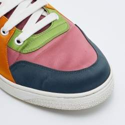 Gucci Multicolor Satin Coda High Top Sneakers Size 43