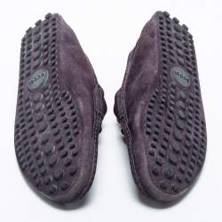 Gucci Purple  Suede Horsebit Slip On  Loafers Size  42