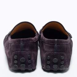 Gucci Purple  Suede Horsebit Slip On  Loafers Size  42