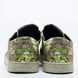 Gucci Multicolor Blooms Printed GG Canvas Lace Up Sneakers Size 46