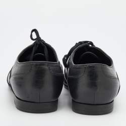 Gucci Black Leather Wingtip Lace Up Oxfords Size 43