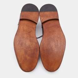 Gucci Brown Brogue Leather Lace Up Derby Size 40.5