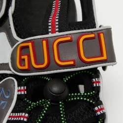 Gucci Multicolor Mesh And Leather Tinsel Sports Sandals Size 43