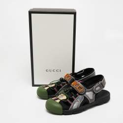 Gucci Multicolor Mesh And Leather Tinsel Sports Sandals Size 43