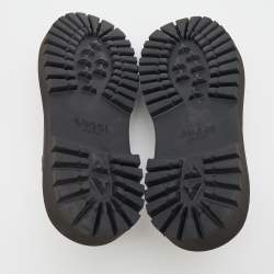Pre Owned Gucci Black Perforated GG Rubber Slip On Sandals Size 45