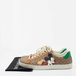 Pre Owned GUCCI x Disney Multicolor GG Canvas and Leather Ace Sneakers Size 43 
