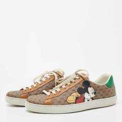 Pre Owned GUCCI x Disney Multicolor GG Canvas and Leather Ace Sneakers Size 43 