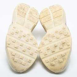 Pre Owned Gucci Cream Leather Rhyton Gucci Logo Rhyton Sneakers Size 41