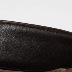 Gucci Beige/Brown GG Supreme Canvas Web Thong Flats Size 41
