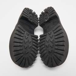 Gucci Black Perforated GG Rubber Platform Mules Size 40