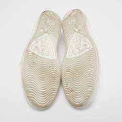 Gucci White Leather Web Ace Low Top Sneakers Size 45.5