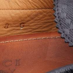 Pre Owned Gucci Black Diamanté Leather Slip On Loafers Size 42