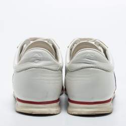 Gucci White GG Leather Web Coda Low Sneakers Size 41.5