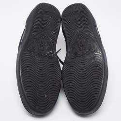 Pre Owned Gucci Black Leather Embroidered Bee Ace Sneakers Size 44
