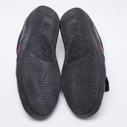 Pre Owned Gucci Black Leather Embroidered Bee Ace Sneakers Size 43.5