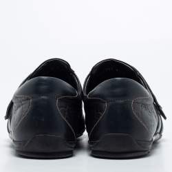 مملوكة مسبقًا Gucci Black Guccissima Leather Lace Up Sneakers Size 44