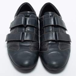 مملوكة مسبقًا Gucci Black Guccissima Leather Lace Up Sneakers Size 44