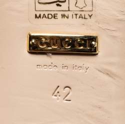 Pre Owned Gucci Black Suede GG Marmont Fringe Loafers Size 42