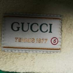 مملوكة مسبقًا Gucci Navy Blue/White CC Canvas Tennis 1977 Sneakers Size 39