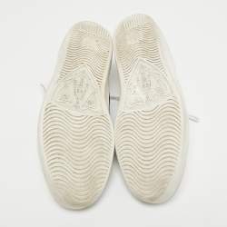 مملوكة مسبقًا Gucci White Leather Ace Low Top Sneakers Size 41.5