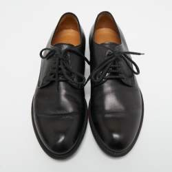 Gucci Black Leather Lace Up Oxfords Size  41.5