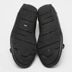 Pre Owned Gucci Black GG Canvas and Leather Low Top Sneakers Size 41