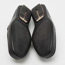 Gucci Black Leather Horsebit Slip On Loafers Size 42