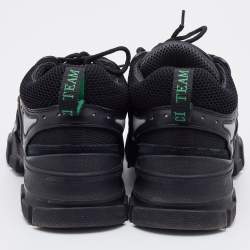 Gucci Black Leather and Mesh Flashtrek Low Top Sneakers Size 40