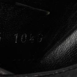 Gucci Black Microguccissima Leather Web Low Top Sneakers Size 44.5