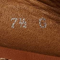 Gucci Brown Leather Web Horsebit Loafers Size 41.5