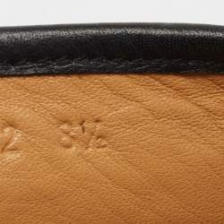 Gucci Black Microguccissima Leather Espadrille Flats Size 42.5