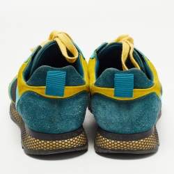 Gucci Multicolor Suede and Canvas Caro Trainer Sneakers Size 40