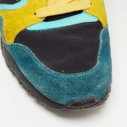 Gucci Multicolor Suede and Canvas Caro Trainer Sneakers Size 40