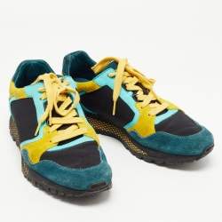 Gucci Multicolor Suede and Canvas Caro Trainer Sneakers Size 40