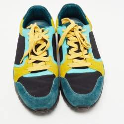Gucci Multicolor Suede and Canvas Caro Trainer Sneakers Size 40