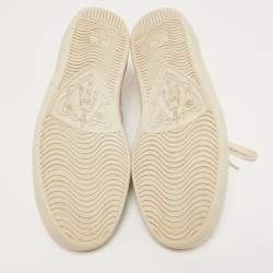 Gucci White Leather Logo Elastic Band Ace Sneakers Size 42