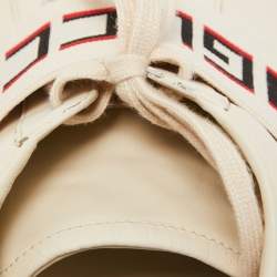 Gucci White Leather Logo Elastic Band Ace Sneakers Size 42