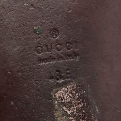 Gucci Brown Leather Thong Flats Size 43