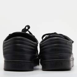 Gucci Black GG Supreme Canvas and Leather Low Top Sneakers Size 42