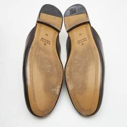 Gucci Black Leather Princetown Mules Size 44